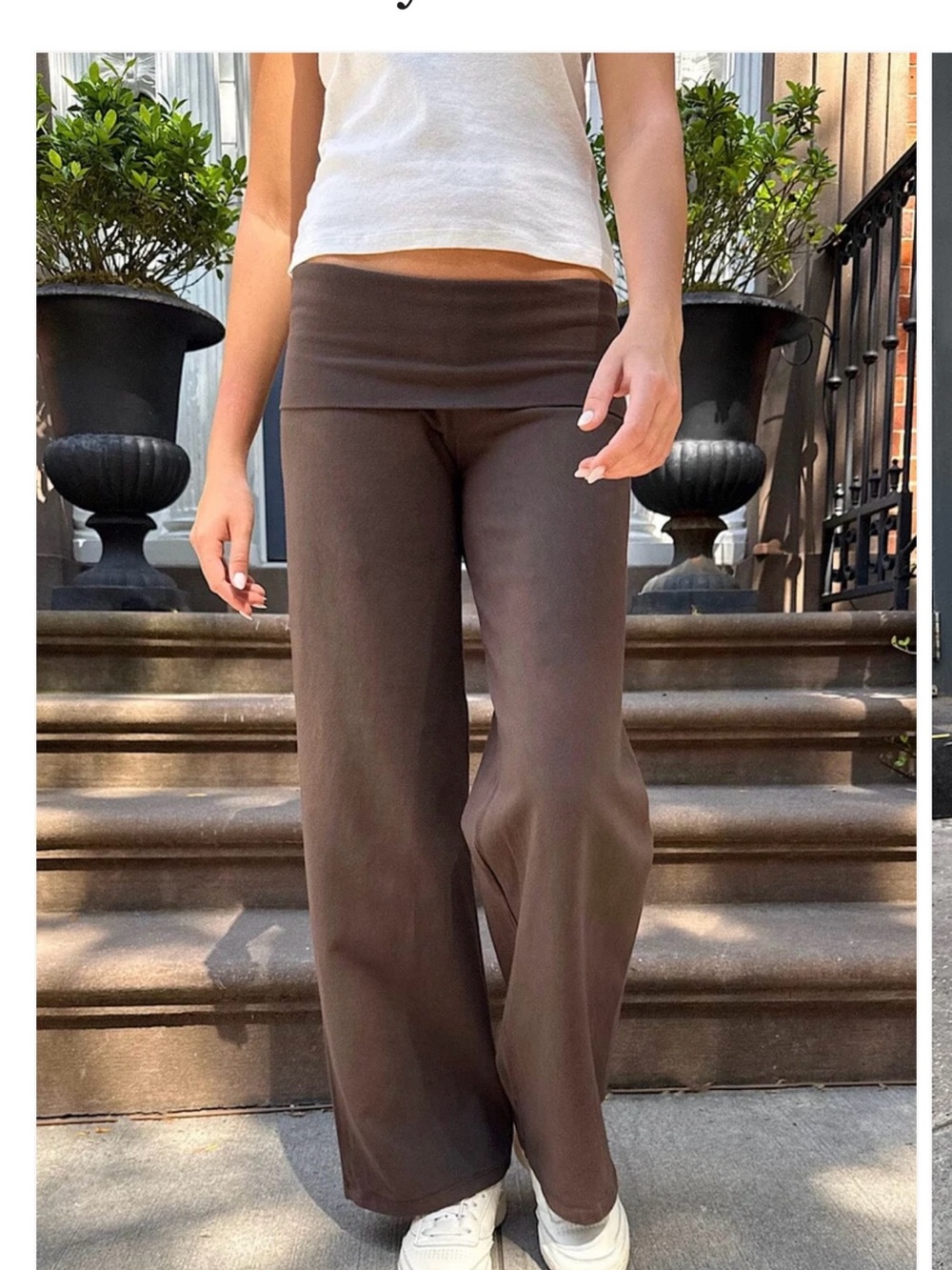 Brandy Melville fold over pants